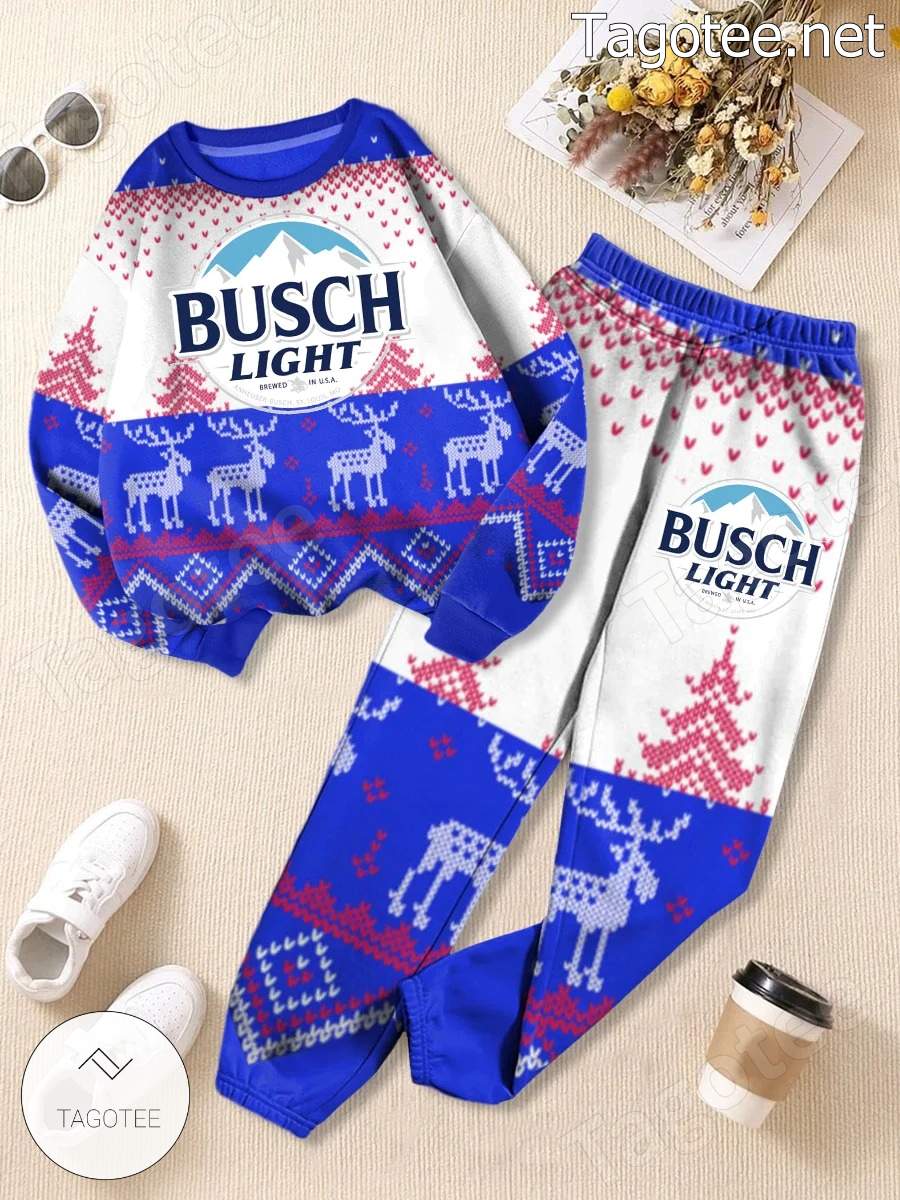 Busch Light Ugly Christmas Sweatshirt And Pant