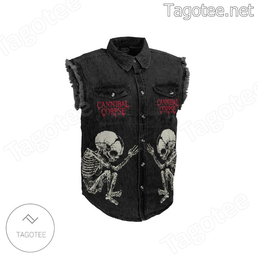 Cannibal Corpse Brutality Becomes My Appetite Sleeveless Denim Jacket a