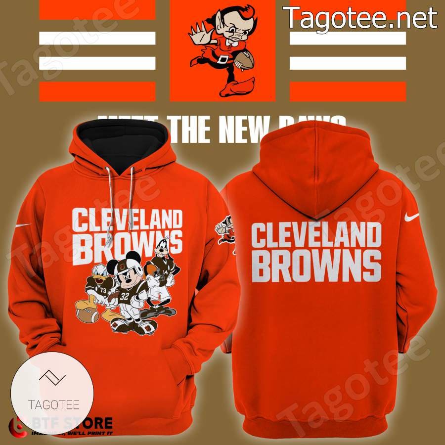 Cleveland Browns Mickey Donald And Goofy Hoodie, Pant