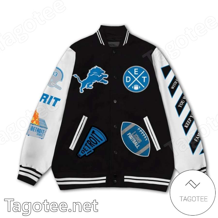 Detroit Lions A Lion Victory Go Hard Win The Game Varsity Jacket a