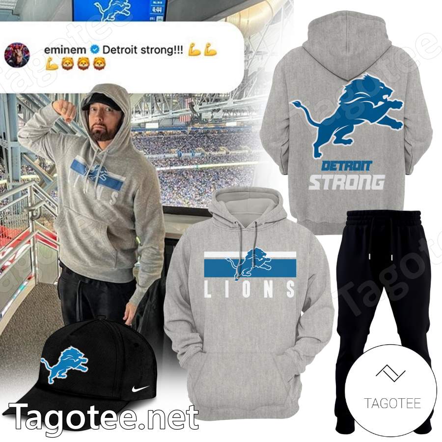 Eminem Detroit Lions Strong Hoodie, Pant, Cap