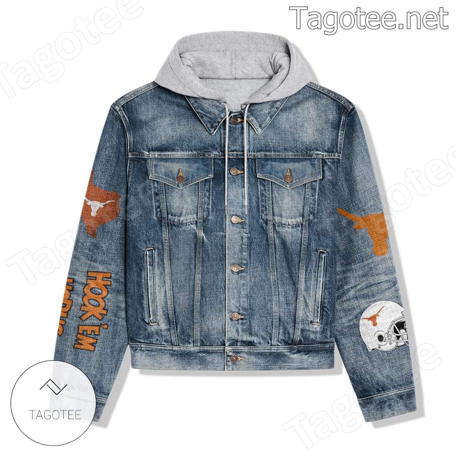 Everybody Has An Addiction Mine Happens To Be Texas Longhorns Hooded Jean Jacket a