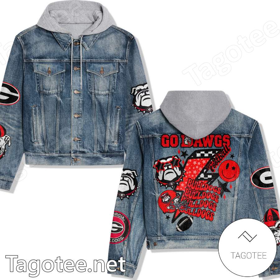 Georgia Bulldogs Go Dawgs Hooded Denim Jacket
