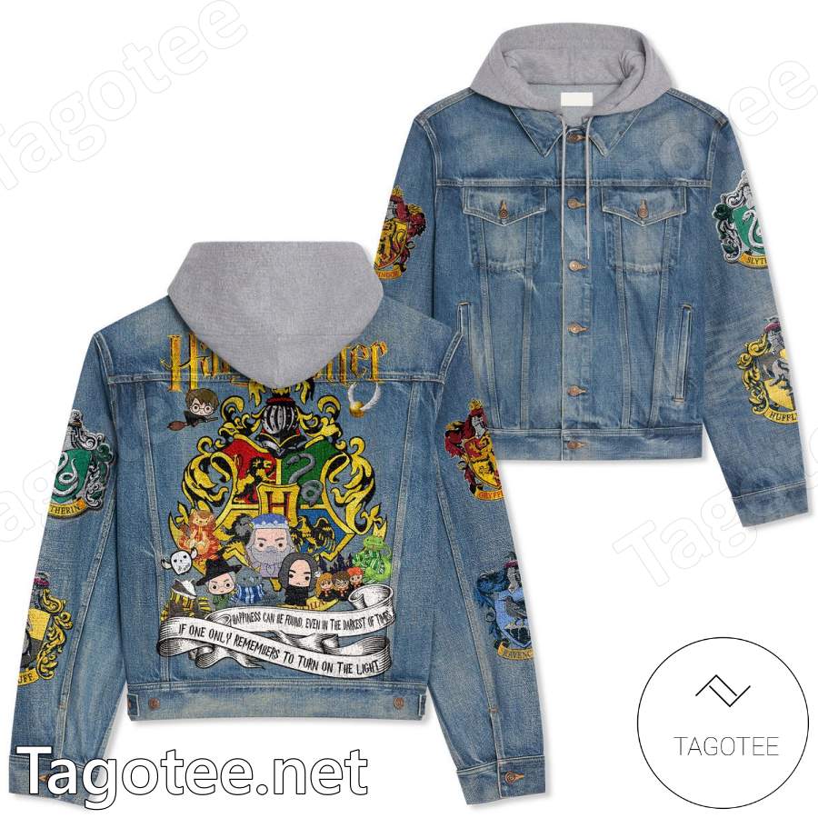 Harry Potter Happiness Can Be Found Even In The Darkest Of Times Hooded Denim Jacket