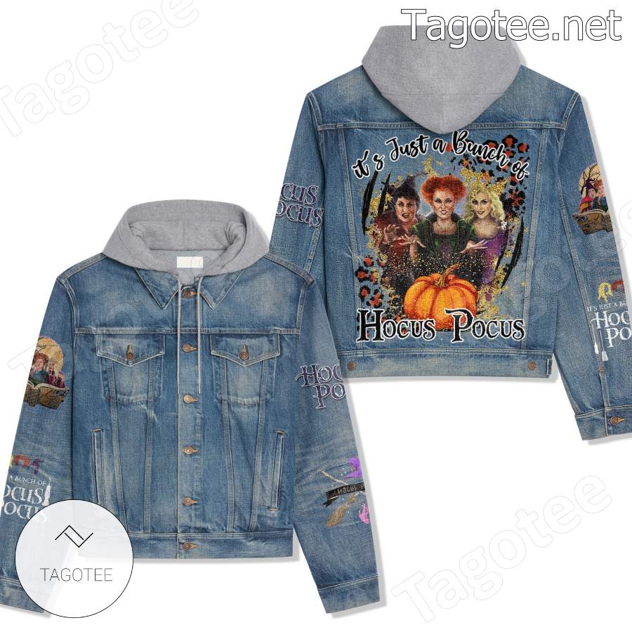 It's Just A Bunch Of Hocus Pocus Hooded Jean Jacket