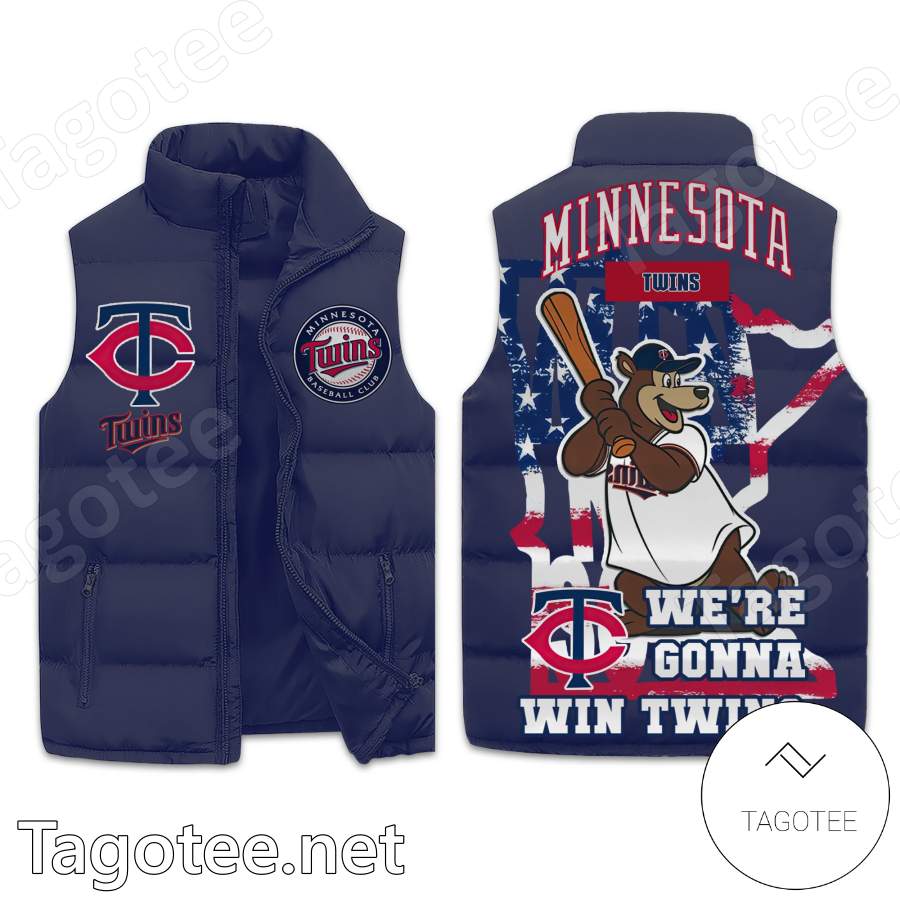 Minnesota Twins We're Gonna Win Twins Men's Sleeveless Puffer Jacket