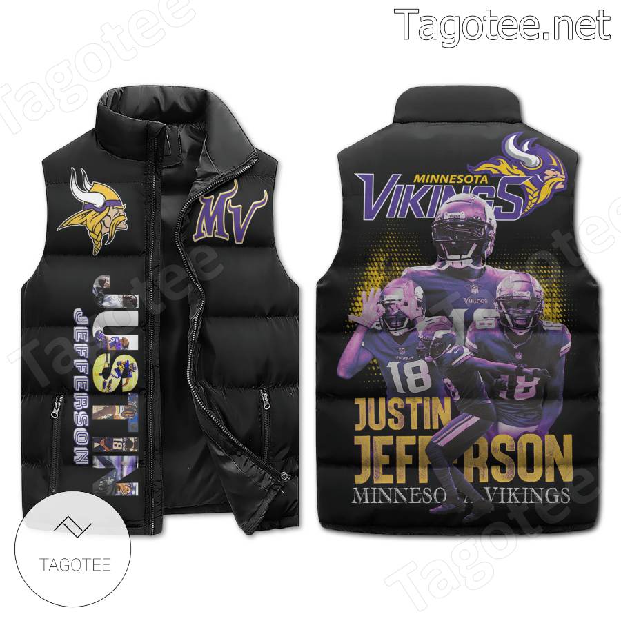 Minnesota Vikings Justin Jefferson Puffer Vest