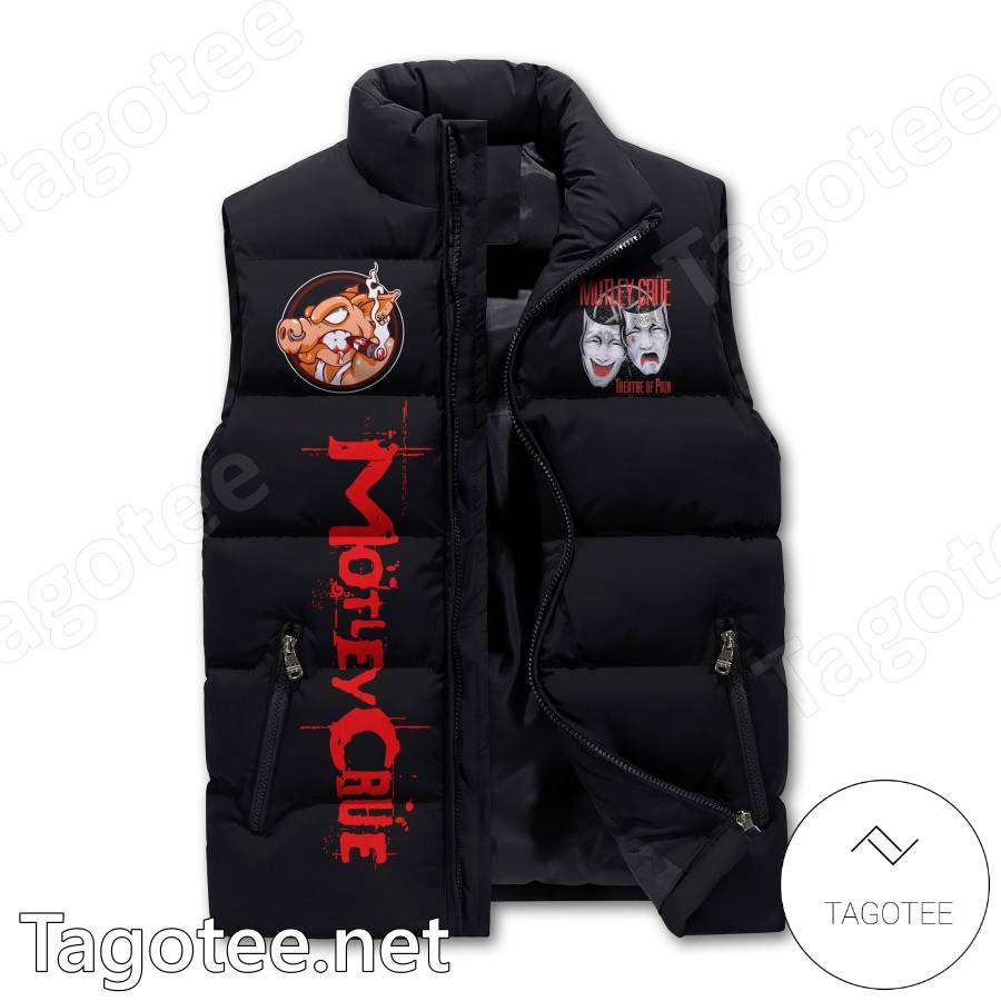 Motley Crue If You Want To Live Life On Halloween Puffer Vest a