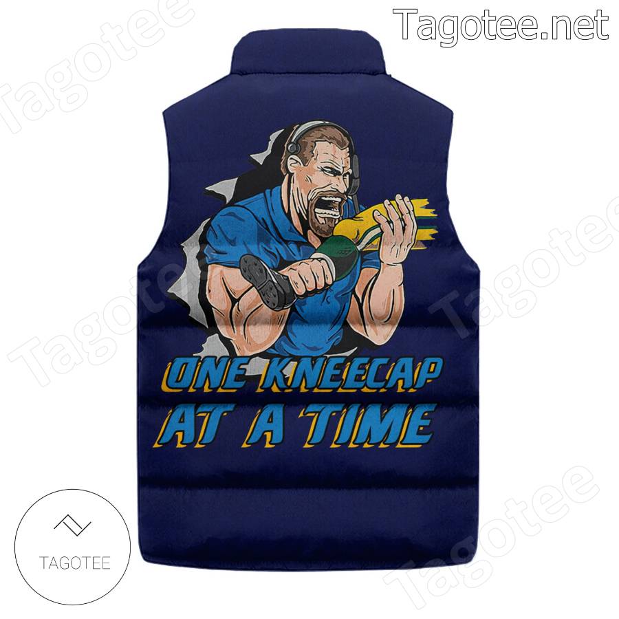 Motor City Dan Campbell One Kneecap At A Time Puffer Vest a