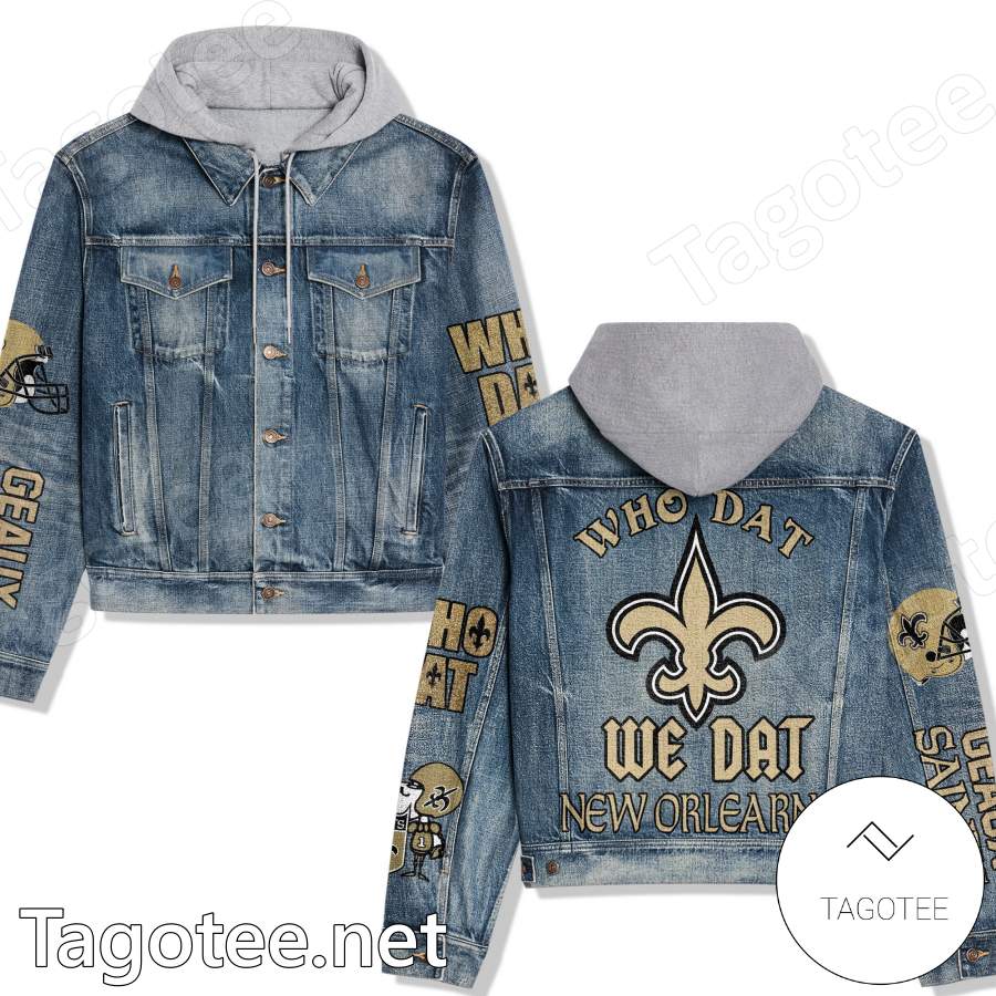 New Orleans Saints Who Dat We Dat Hooded Denim Jacket