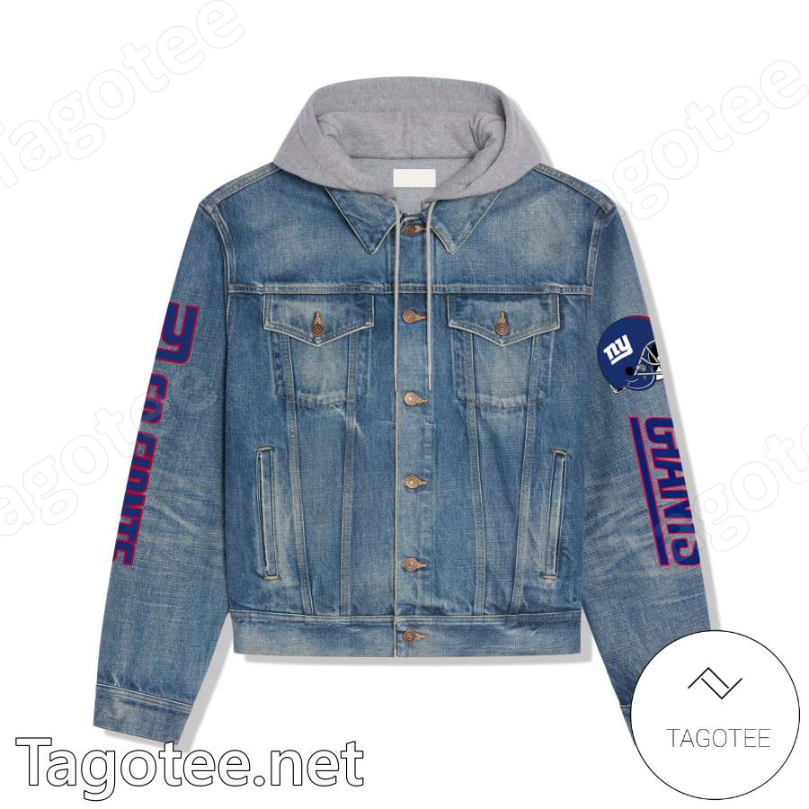 New York Giants Our Way G-men Hooded Denim Jacket a