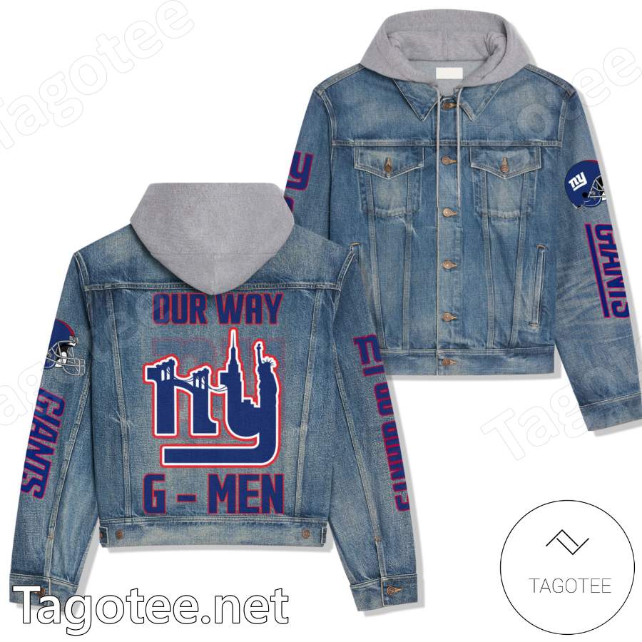 New York Giants Our Way G-men Hooded Denim Jacket
