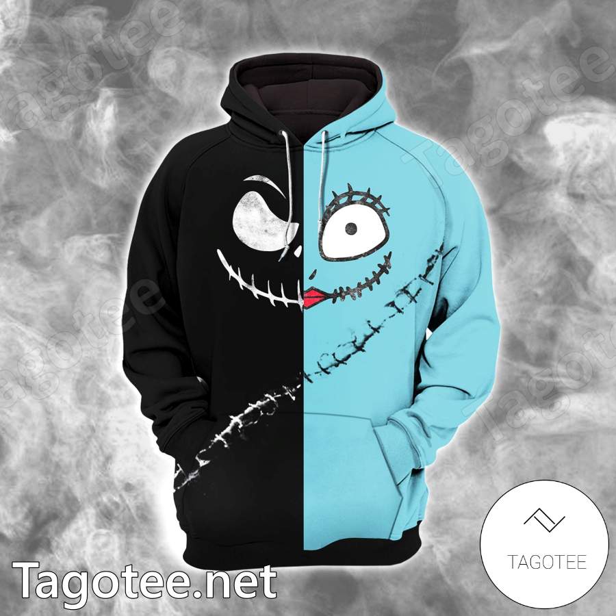 Nightmare Jack And Sally Face Hoodie And Leggings a