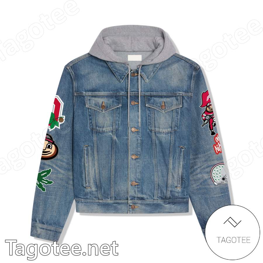 Ohio State Against The World Hooded Denim Jacket a