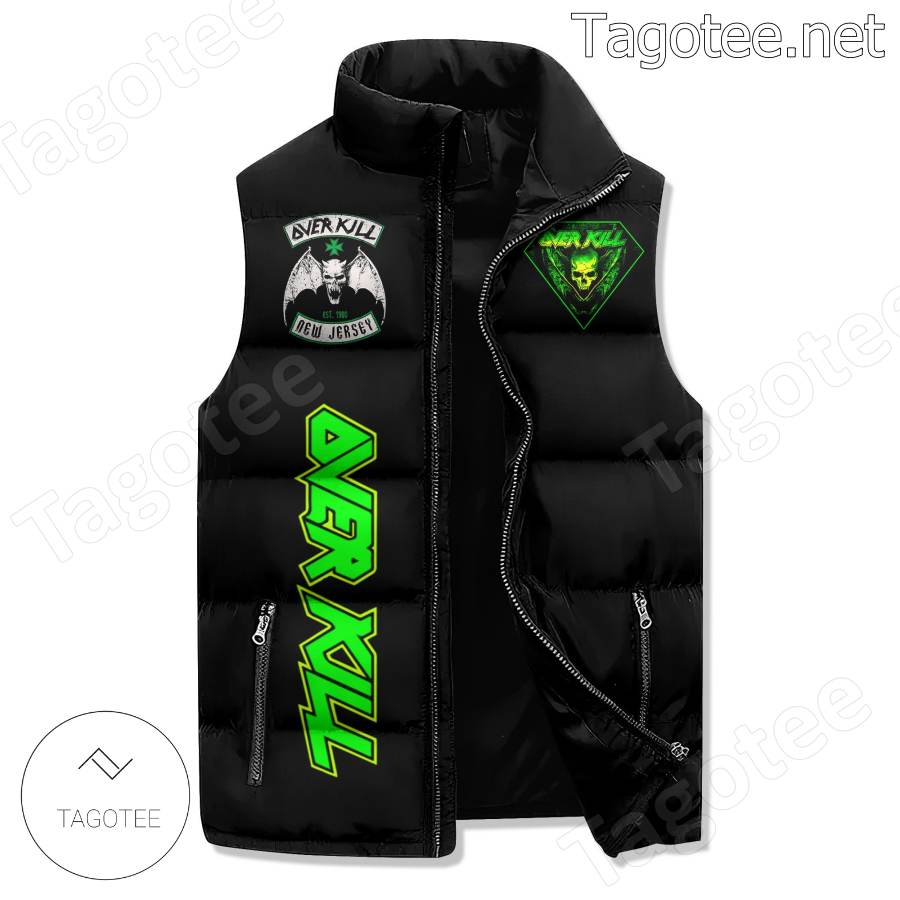 Overkill Feel The Rush Of Adrenaline As The Crowd Starts To Scream Puffer Vest a