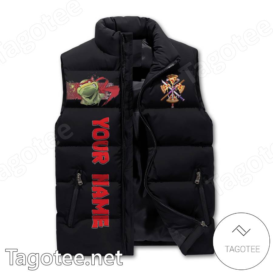 Raphael Teenage Mutant Ninja Turtles Time To Get The Shell Outta Here Personalized Puffer Vest a