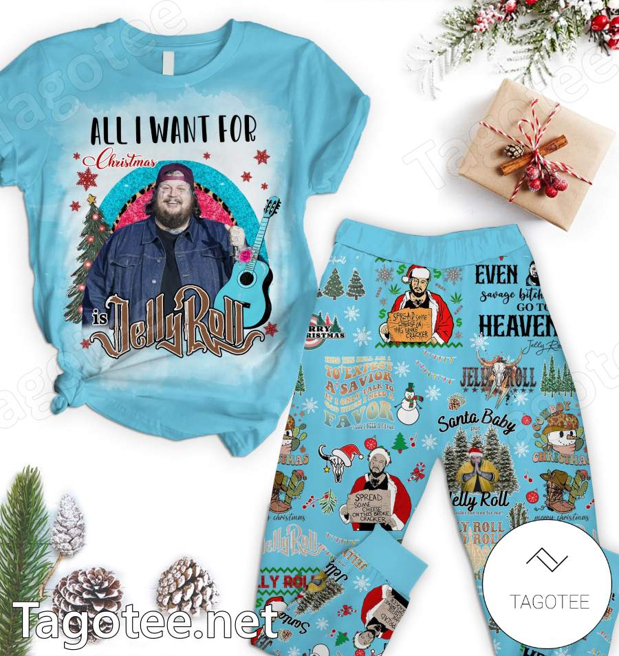 All I Want For Christmas Is Jelly Roll Pajamas Set