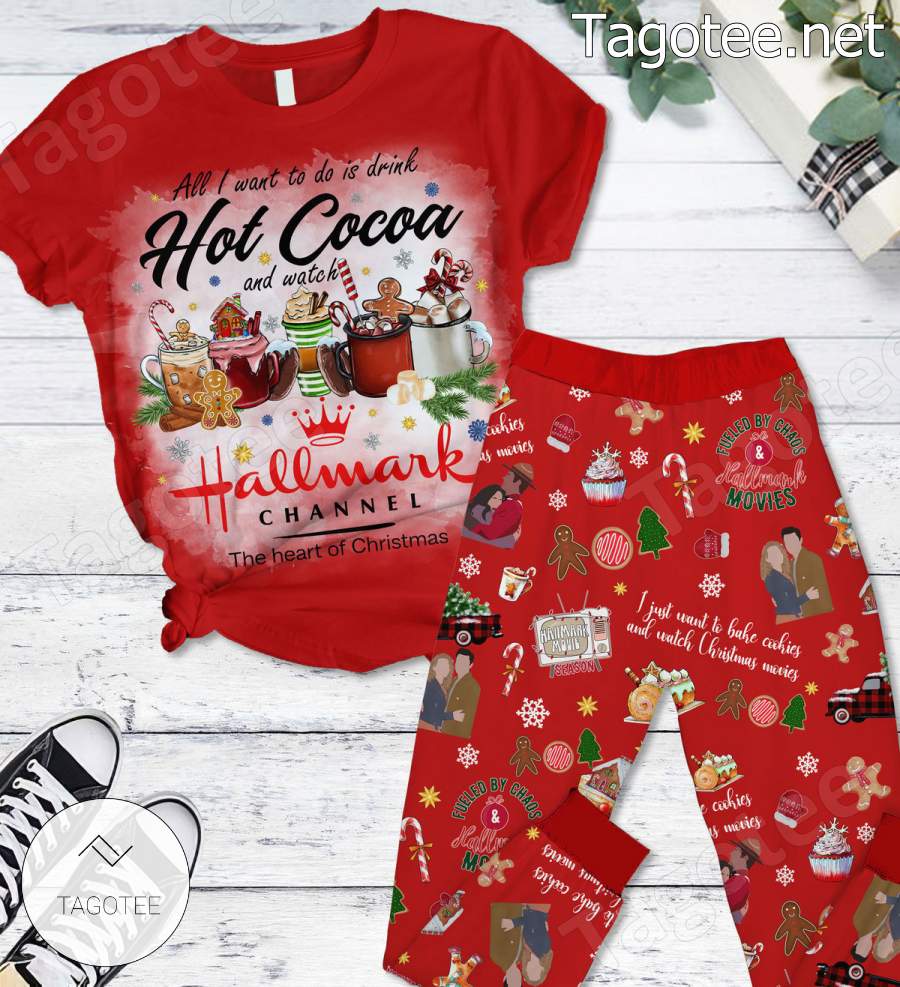 All I Want To Do Is Drink And Watch Hallmark Channel The Heart Of Christmas Pajamas Set