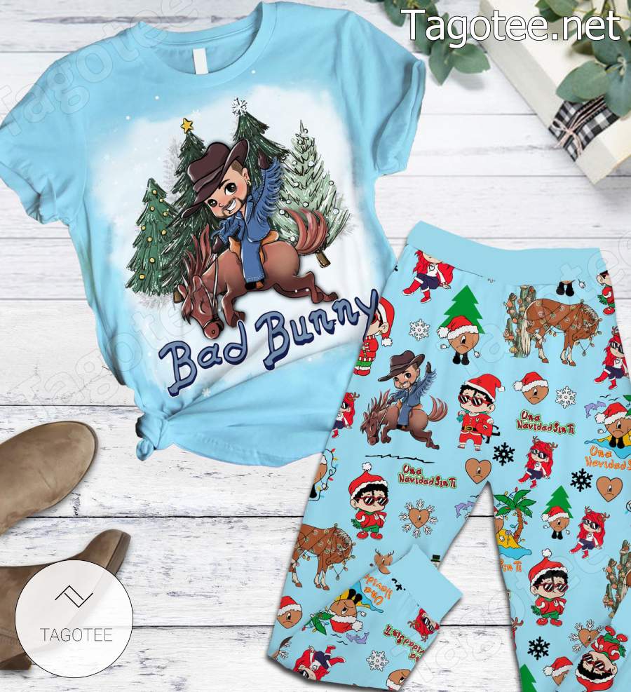 Bad Bunny Christmas Pajamas Set