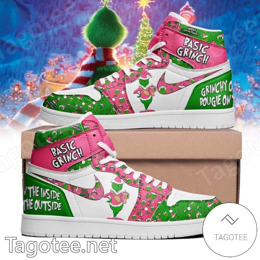 Basic Grinch Grinchy On The Inside Bougie On The Outside Air Jordan High Top Shoes