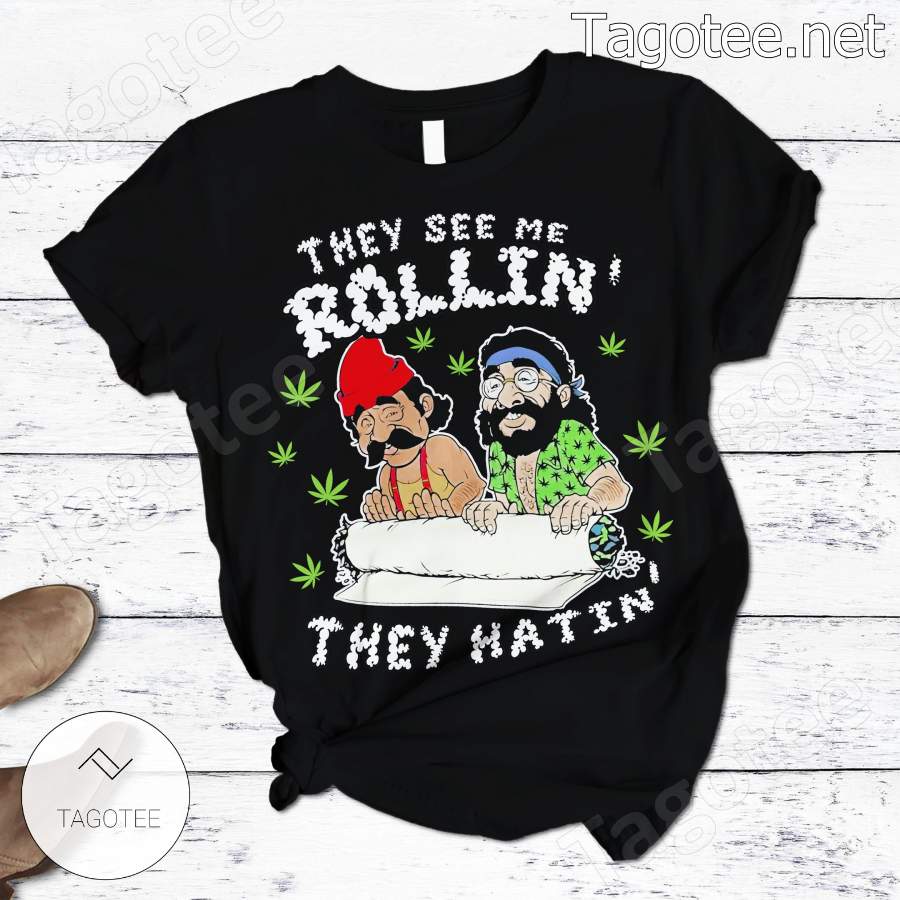 Cheech And Chong They See Me Rollin' They Hatin Pajamas Set a