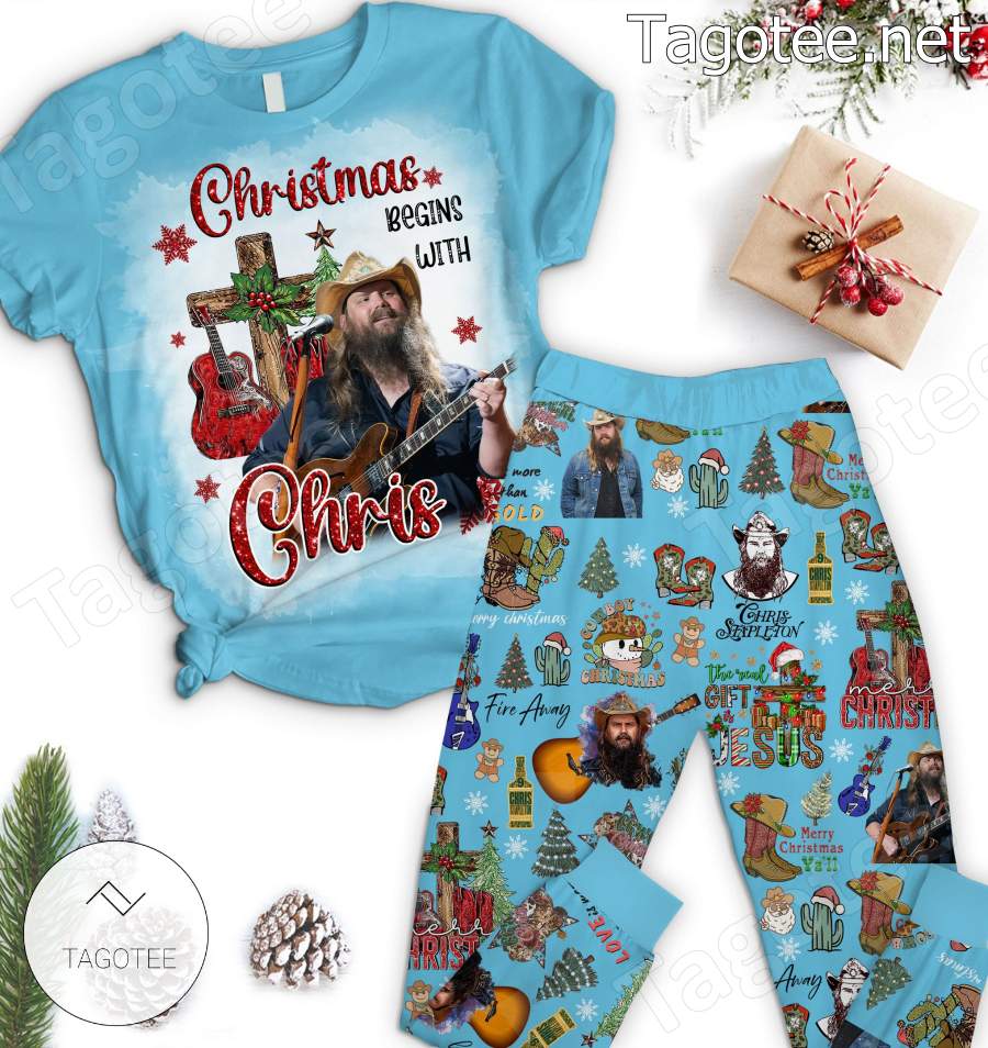 Christmas Begins With Chris Stapleton Pajamas Set