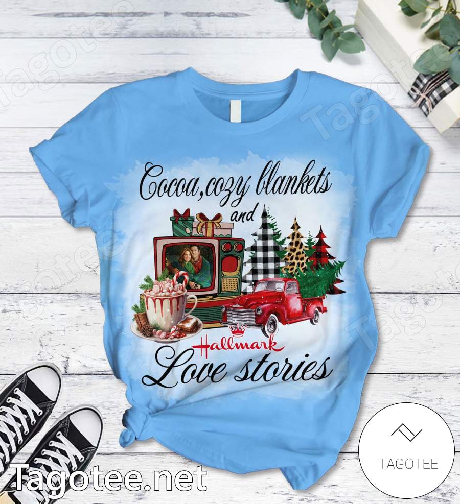 Cocoa Blankets And Hallmark Love Stories Pajamas Set a