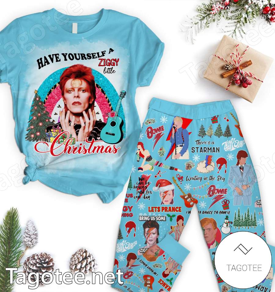David Bowie Have Yourself A Ziggy Little Christmas Pajamas Set
