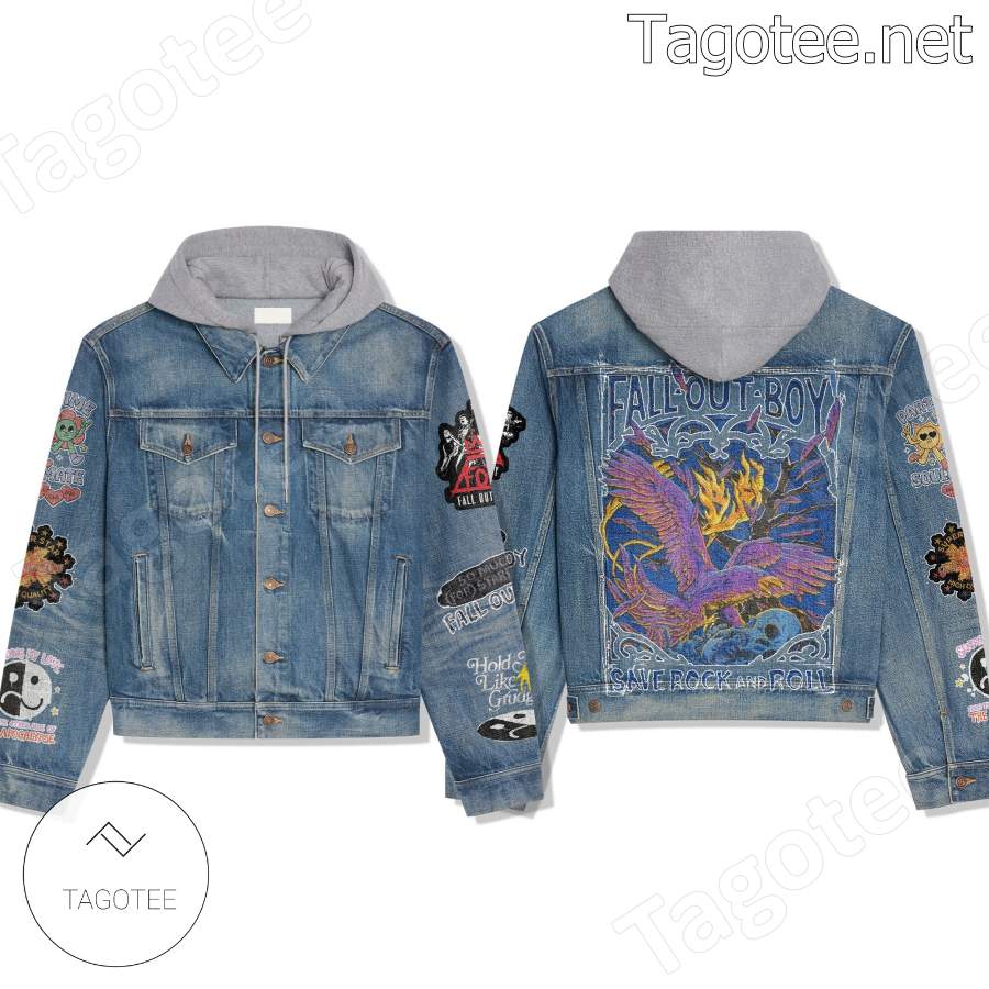 Fall Out Boy Save Rock And Roll Hooded Jean Jacket