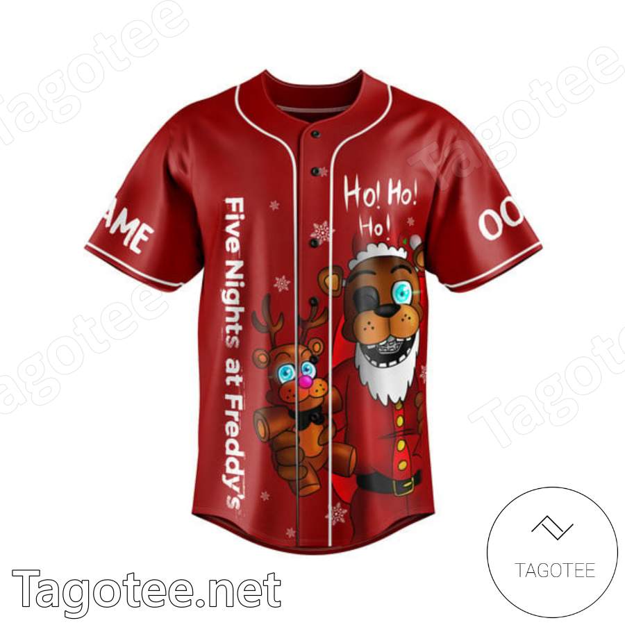 Five Nights At Freddy's A Very Farbear Christmas Personalized Baseball Jersey a