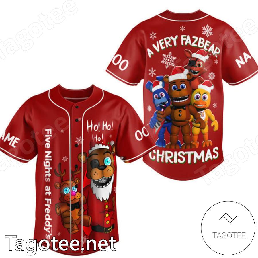 Five Nights At Freddy's A Very Farbear Christmas Personalized Baseball Jersey