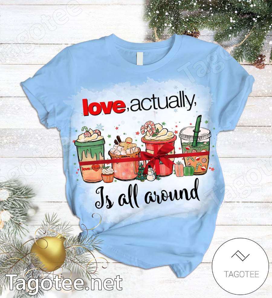 Love Actually Is All Around Pajamas Set a