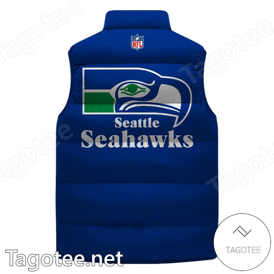 Seattle Seahawks Pete Carroll Throwback NFL Puffer Vest a
