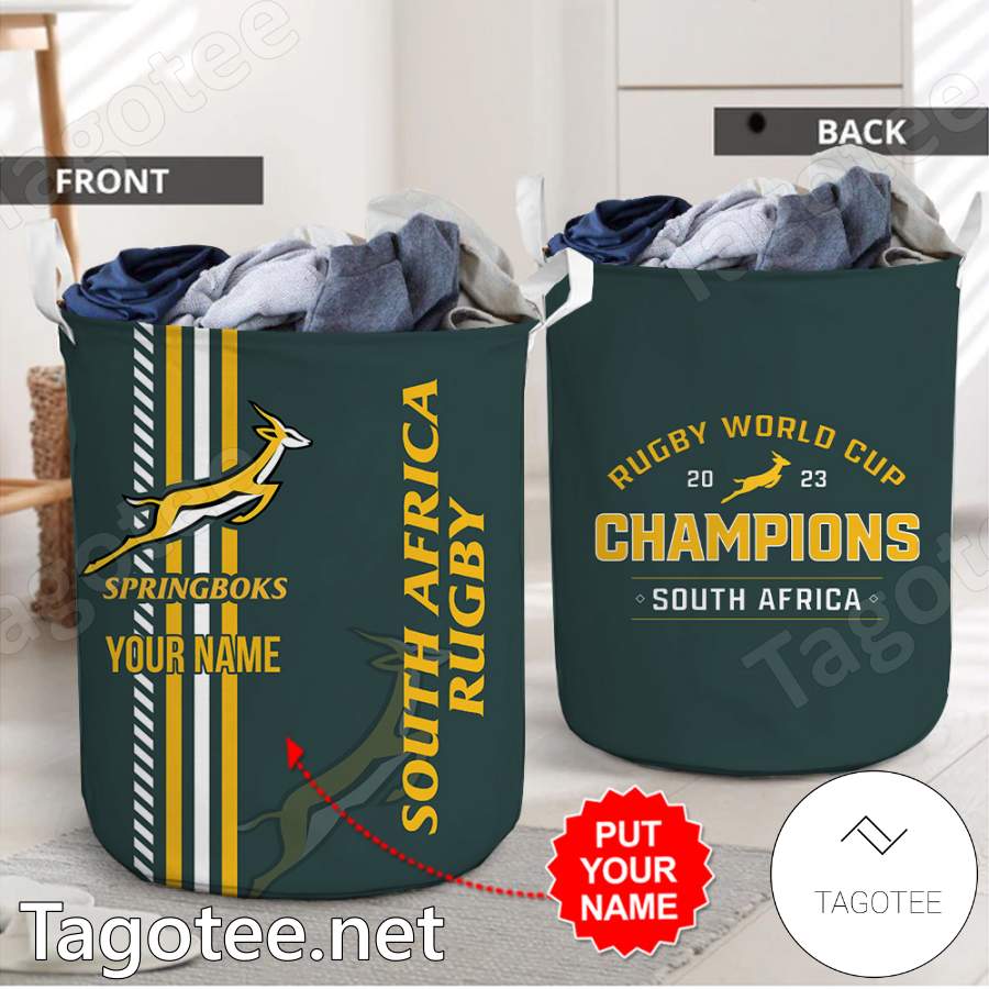 Springboks South Africa Rugby World Cup Personalized Laundry Basket