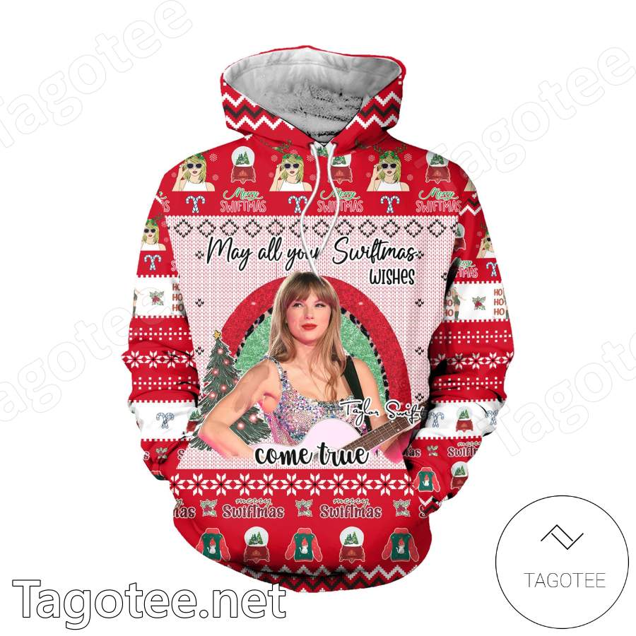 Taylor Swift May All You Swiftmas Wishes Come True Christmas Hoodie And Leggings a