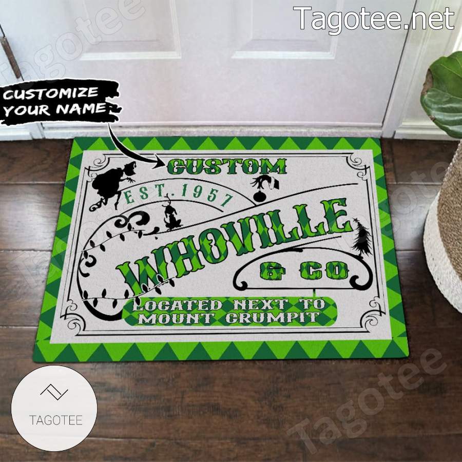 Whoville Located Next To Mount Crumpit Personalized Doormat