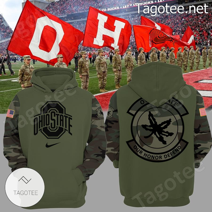 Ohio State Military Camo Our Honor Defend Hoodie